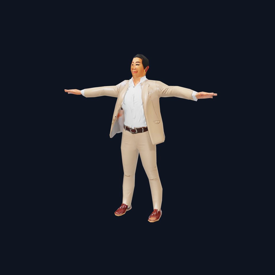 Businessman in Beige Suit Model Pack